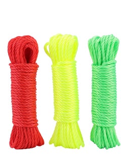 LAWAZIM Set Rope 3 Pieces 7mmx5m | Multi-Purpose | General-Purpose Utility Rope | Polypropylene Rope | High Strength All Purpose Braided Utility Flag Line  - Image 2