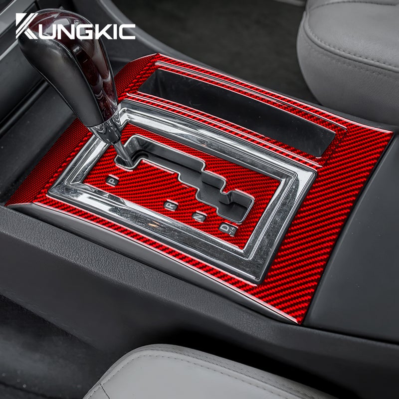 Real Soft Carbon Fiber Sticker For Chrysler 300 300C For Dodge Charger Magnum 2005 2006 2007 Car Gear Shift Panel Accessories - Image 3