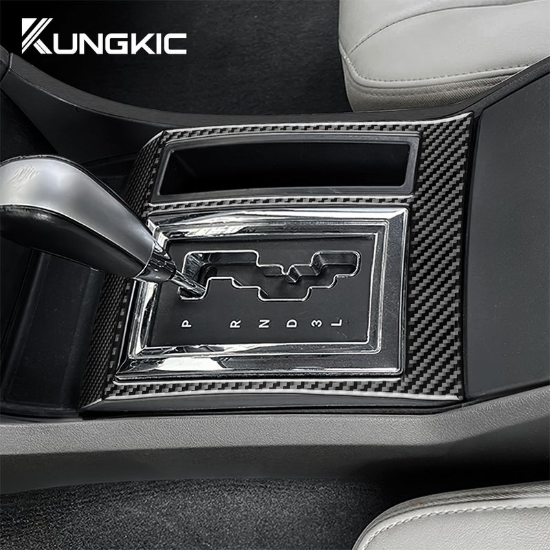 Real Soft Carbon Fiber Sticker For Chrysler 300 300C For Dodge Charger Magnum 2005 2006 2007 Car Gear Shift Panel Accessories - Image 2