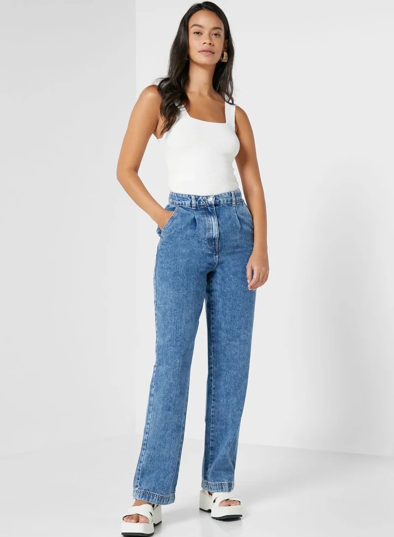 MANGO Ribbed Crop Top