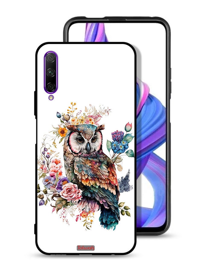 Tolwak Honor 9X Pro Protective Case Cover Owl Abstract Art - Image 1