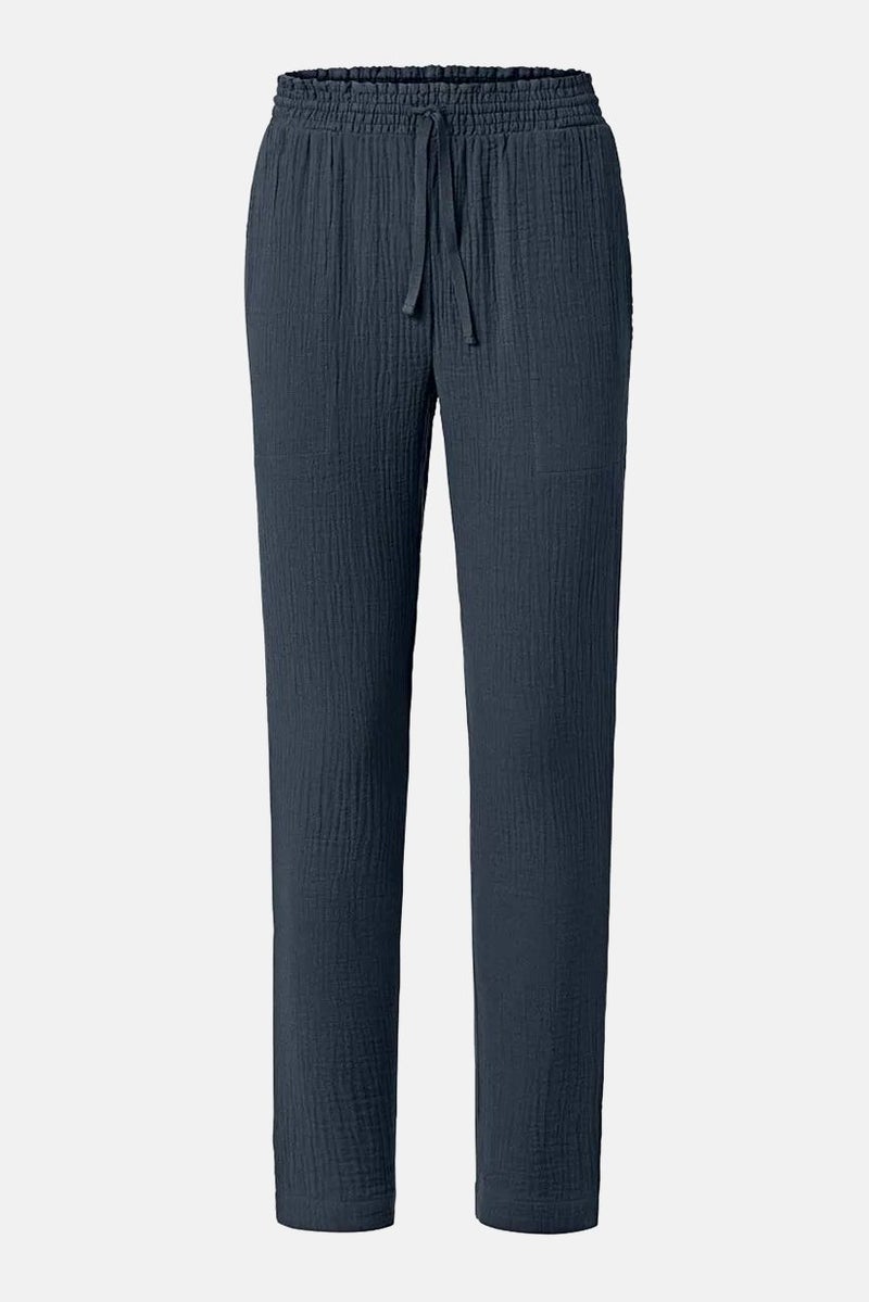 Tchibo Women Drawstring Plain Loungewear Pants, Navy - Image 2