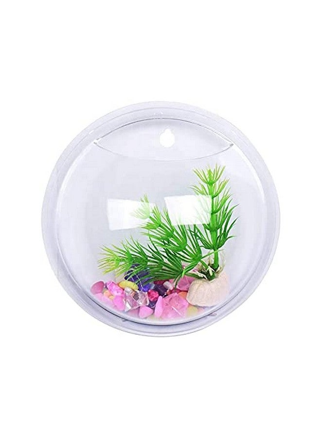 VAYINATO Acrylic Wall Hanging Bowl For Fish And Indoor Water Plants 12 Inch White Colour Rust Resistant - Image 2