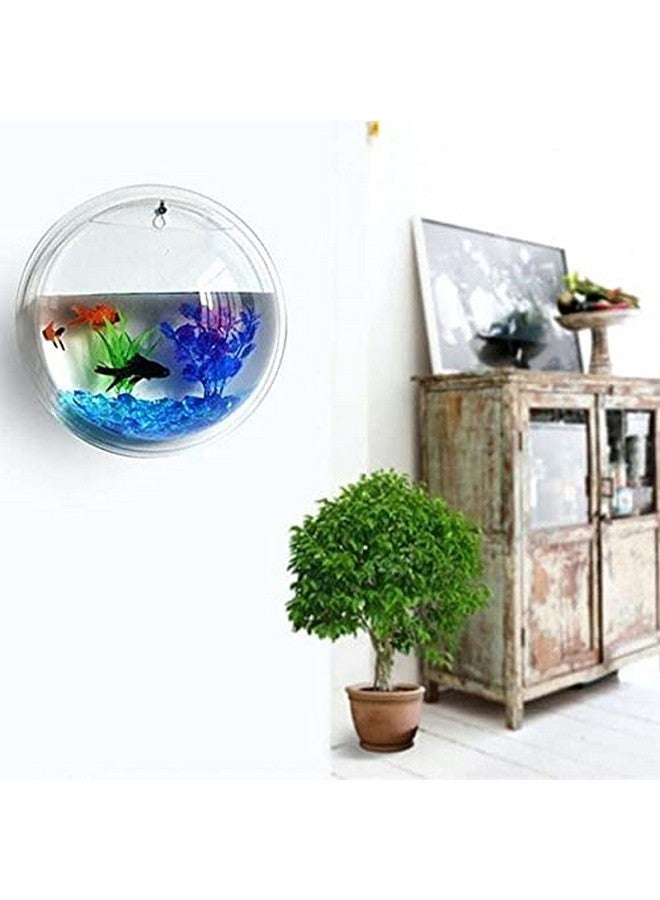 VAYINATO Acrylic Wall Hanging Bowl For Fish And Indoor Water Plants 12 Inch White Colour Rust Resistant - Image 3