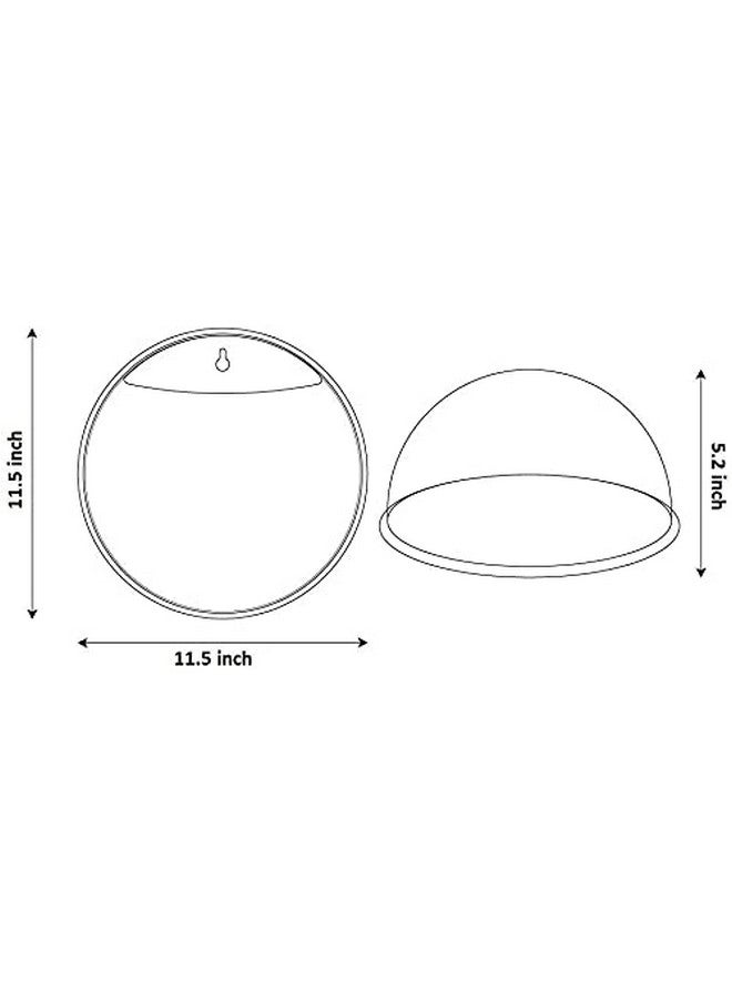 VAYINATO Acrylic Wall Hanging Bowl For Fish And Indoor Water Plants 12 Inch White Colour Rust Resistant - Image 4