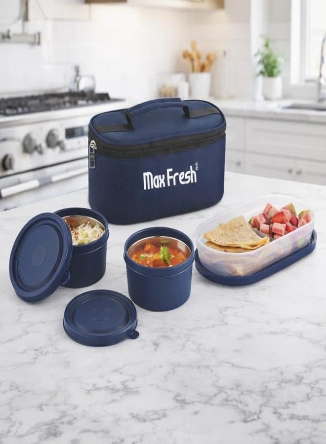 Maxfresh Mealix 3Pcs Lunch Box with Pouch Bag for School and Office - Image 1