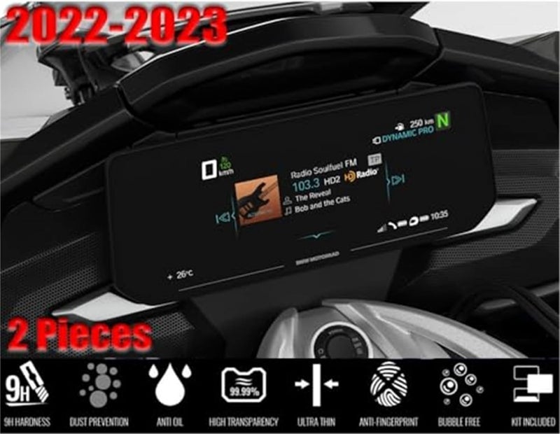 QASULER Motorcycle Screen Protector - Image 2