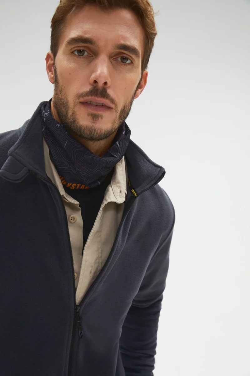 جويستار Men's Regular Fit Zippered Fleece Sweatshirt