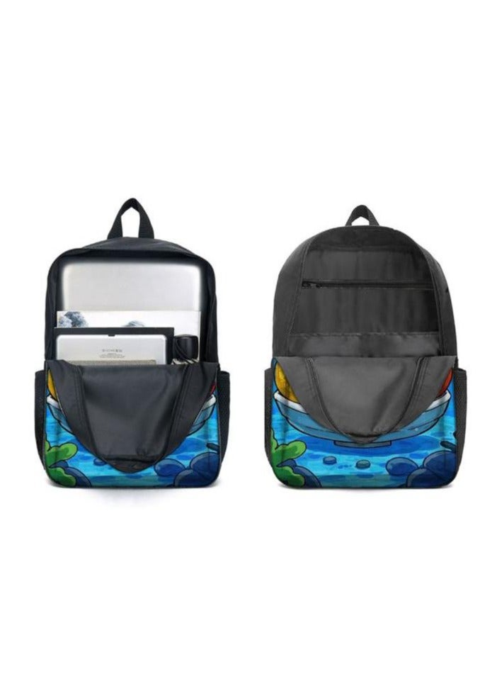 Cartoon three-piece schoolbag with front pocket - 641  - Image 4
