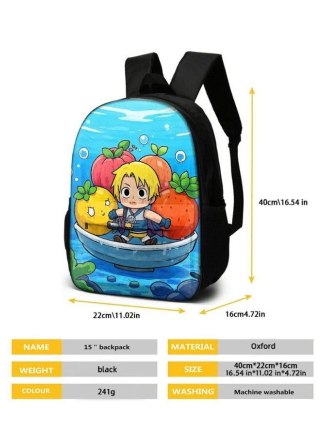 Cartoon three-piece schoolbag with front pocket - 641  - Image 5