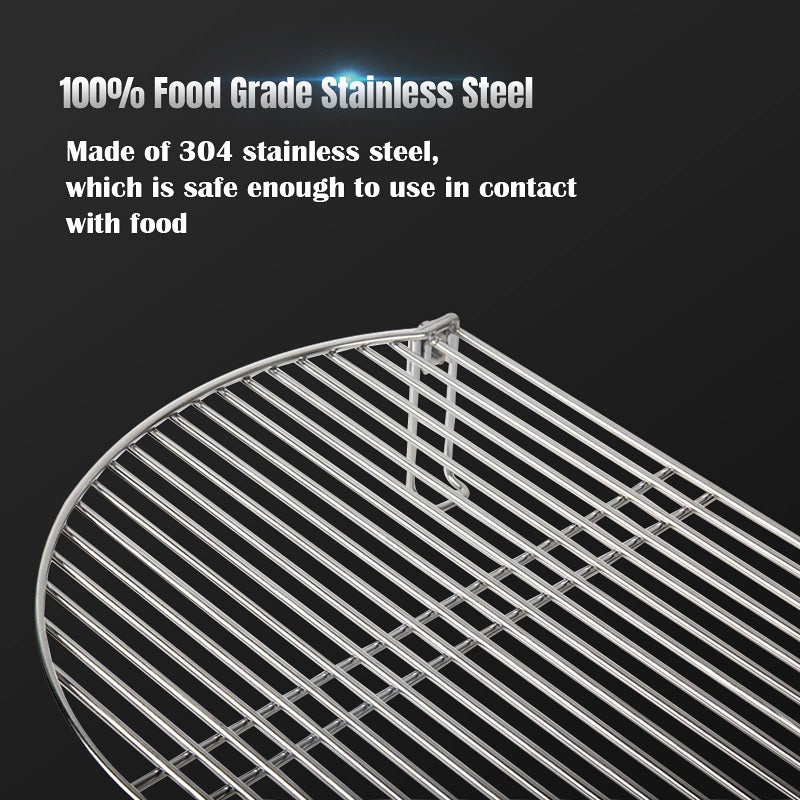 Dracarys Grill Stack Rack for Big Green Egg Stainless Steel BBQ Lover Gifts Fit Large & XL Big Green Egg, Kamado Joe,18" or Bigger Diameter Grill,Increase Grilling Surface - Image 4