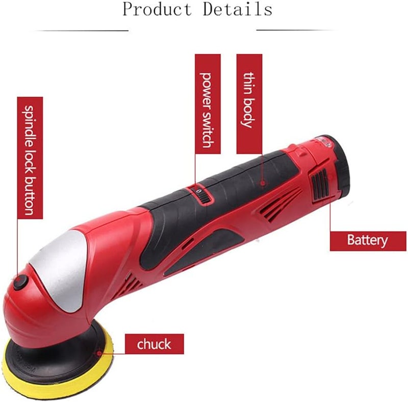 JESHK Eccentric Polisher, Random Orbital Car Polisher Car Paint Care Buffer Polishing Machine 3000 RPM Variable Speed - Image 4