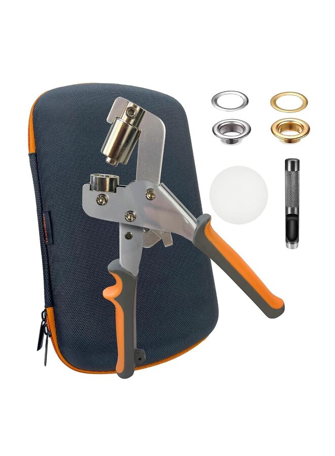 Heavy Duty Grommet Kit with Bag and 200 pcs 10mm Grommets, Complete Eyelet & Grommet Tool Kit for DIY Tarp Ring Repair and Installation - Image 1