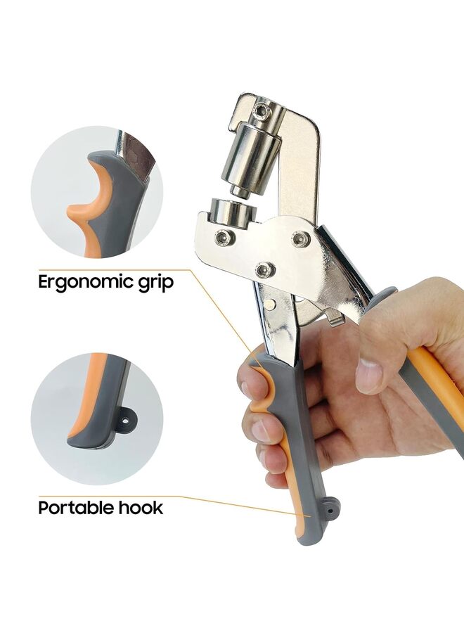 Heavy Duty Grommet Kit with Bag and 200 pcs 10mm Grommets, Complete Eyelet & Grommet Tool Kit for DIY Tarp Ring Repair and Installation - Image 3