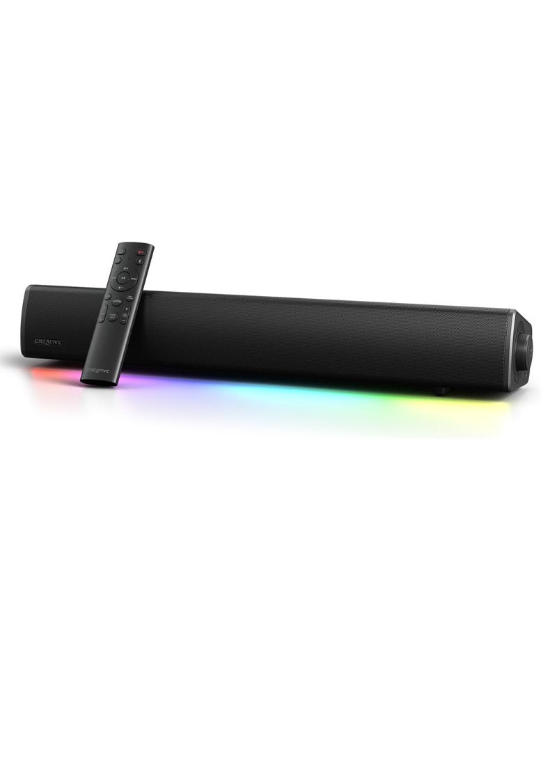CREATIVE Sound Blaster GS5 RGB Gaming Soundbar with SuperWide Technology, Powered by Adapter, Up to 60W Peak Power, Bluetooth 5.4, Optical-in, Headphone Output, for PC and TV  - Image 1