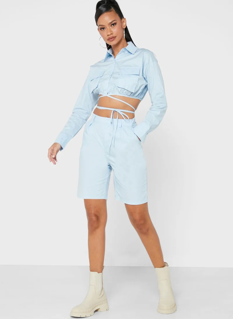 PUBLIC DESIRE Boxy Tailored Midi Shorts