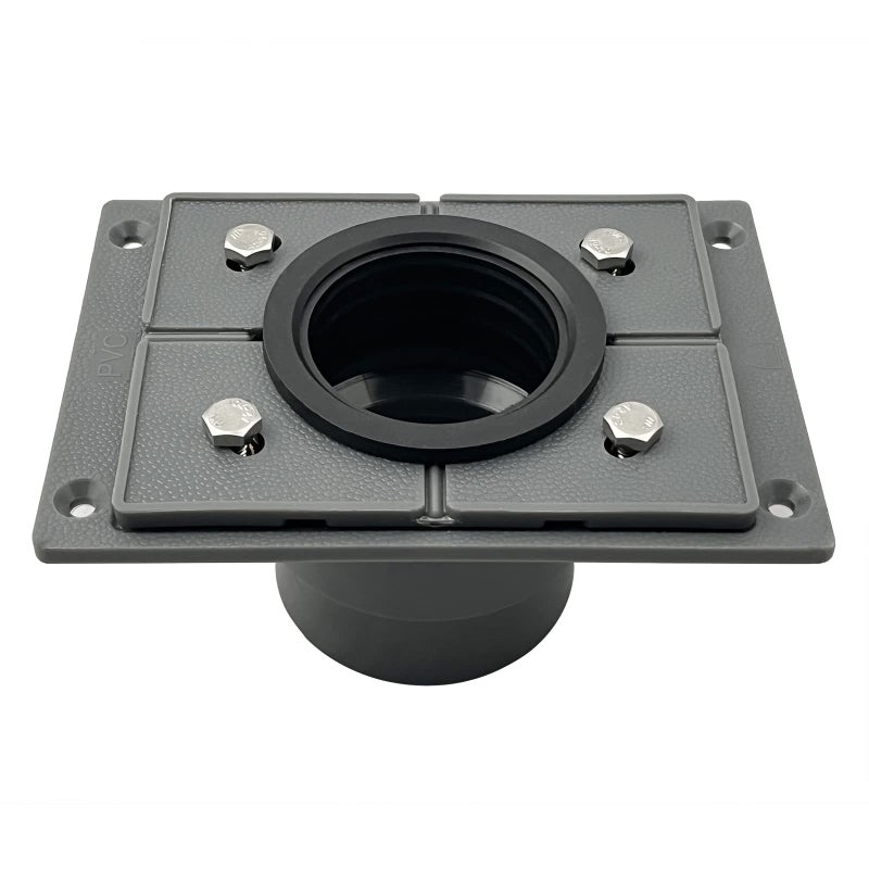 Neodrain PVC Shower Drain Base Kit Include 2 Inches PVC Shower Drain Base Flange, Rubber Coupler Gasket for Square&Linear Drain Installation - Image 1