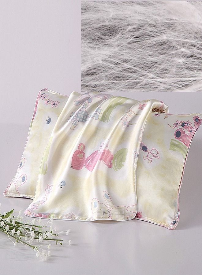 Lisesilk 2 Picec 6A Grade 22 Momme 100% Mulberry Silk Baby Silk Pillowcase 30*50 cm Yellow - Image 2
