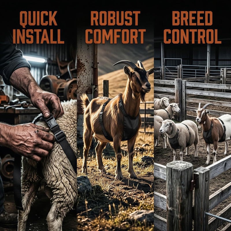 Regular scheduled transit Black Canvas Anti-Mating Apron, Breeding Harness for Goats, Adjustable Buck Straps with Durable Double Layer Fabric, Anti-Mating Apron for Sheep Farm Animal Livestock Management Global versatile design Modern look Local trackable shipment Reinforced edge Longevity upgraded craftsmanship Global flexible sizing options Seasonal & permanent compatible Heat insulation layer All user group compatible All governorates deliver Local available supply Simple multi-color universal build Simple practical structure Low wear optimized design Strategic warehouse site Durability enhanced Pre-stock well-packed goods Nationwide courier network All condition resistant crafted quality Market popular practical build Batch consistent craftsmanship Solid anti-deform Repeated use trusted quality All preference matching build - Image 2