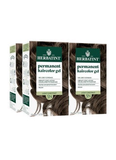 Herbatint Permanent Hair Dye - 5N Light Chestnut - For Up To 100% Gray Coverage of Resistant Gray Hair - Ammonia-Free, Alcohol-Free & Vegan - Salon Influenced Hair color 5.75 fl oz (4 Pack)  - Image 1