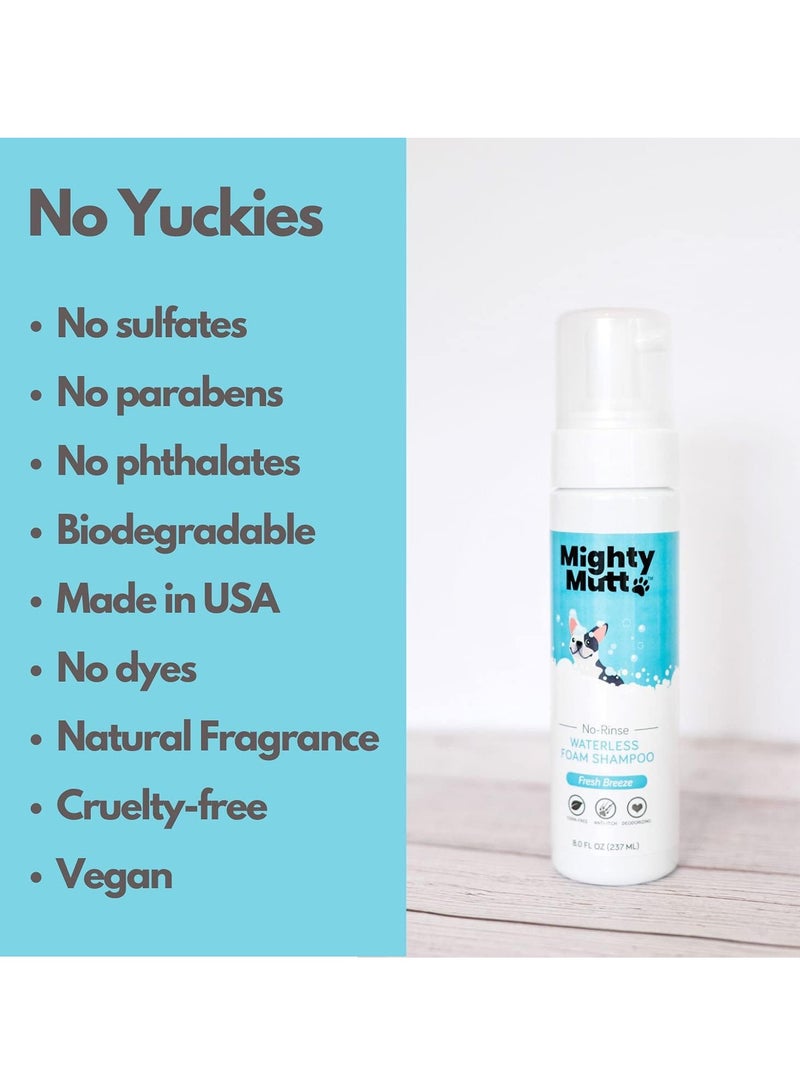 Mighty Mutt Hypoallergenic Waterless Shampoo For Dogs Dry Shampoo For Dogs Waterless Foam No Rinse Anti Itch Soothing And Deodorizing 8Oz - Image 4