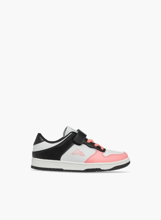 Oaklan by Shoexpress Girls Colourblock Sports Shoes with Hook and Loop Closure