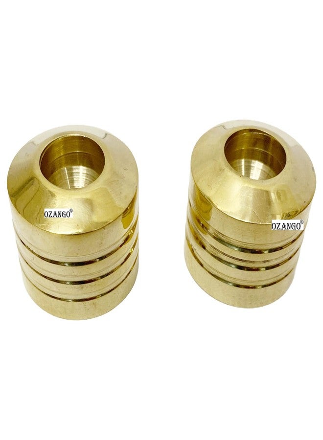 Ozango Bike Antique Desgin Plain Handle Bar Weight Handlebar Weight Pure Brass Golden Suitable for RE Thunderbird 350 Type 2 - Image 3