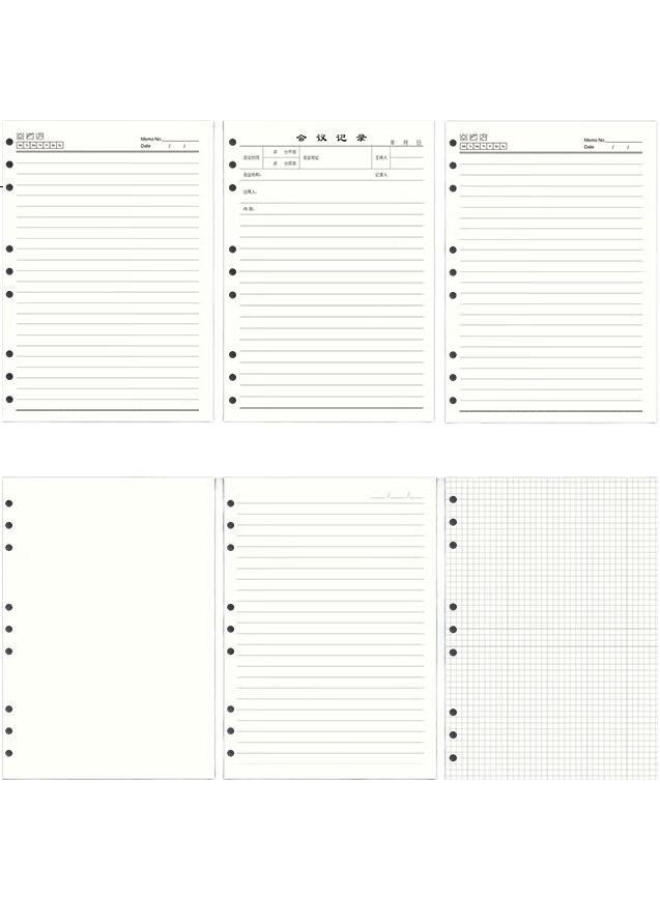Longe Langjie B5 Loose-Leaf Notebook Refill, 9-Hole Refill Paper, Replacement Pages For Notebooks, Blank Refill, 80 Sheets/Book, Customizable - Image 3
