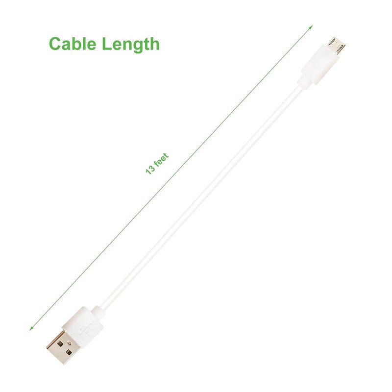 PDEEY بديل كابل الشحن لمراقبة الأطفال PDEEY لجهاز LBTech Owlet Infant Optics eufy Moonybaby VAVA Micro USB بطول 13 قدم - Image 5