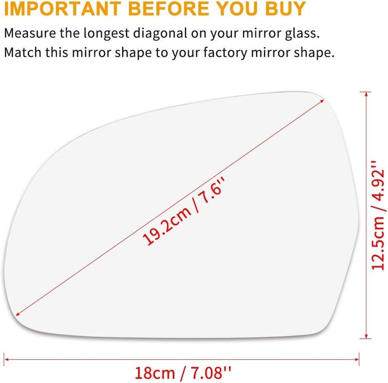 Wivplex Heated Side Mirror Glass for A3 S3 A4 S4 Skoda - Image 2