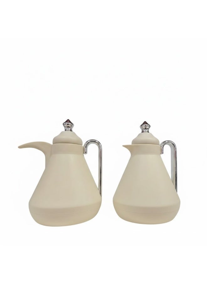 Host 🫖☕ Host Luxury Thermos Set for Tea and Coffee – 1 Liter x 2 Capacity | Elegant Design in Matte Creamy Beige - Image 5