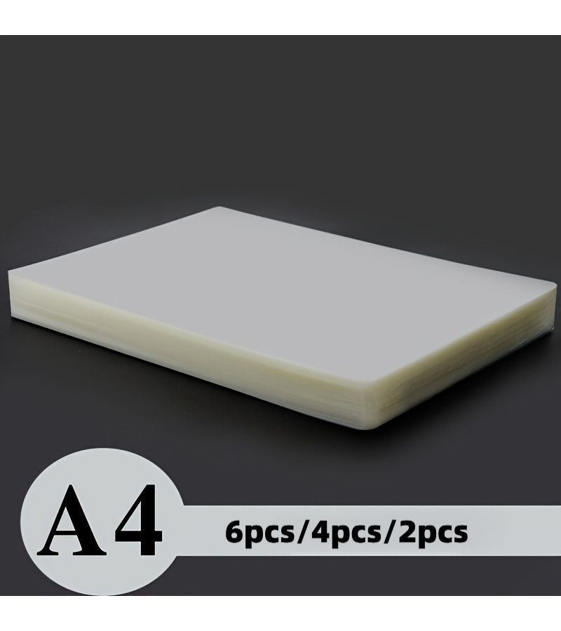 6pcs A4 Size Highly Transparent Hot Laminating Film For Protecting Precious Photos - Image 1