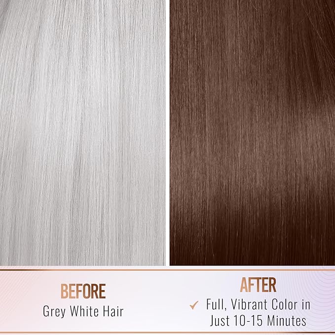 Herbishh Hair Color Shampoo for Gray Hair Hair Dye Shampoo with Argan Hair MaskTravel sizeColors Hair in MinutesLong lasting colour10pack1packAmmoniaFree Dark Brown - Image 4