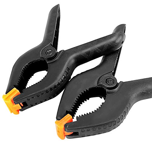 ZOENHOU 6 Inch 12 PCS Spring Clamp Set, Nylon Plastic Clips Heavy Duty Clamp with Flexible Jaw Pad and Anti-slip Handles for Woodworking Backdrop Photo Studio Craft DIY Art - Image 5