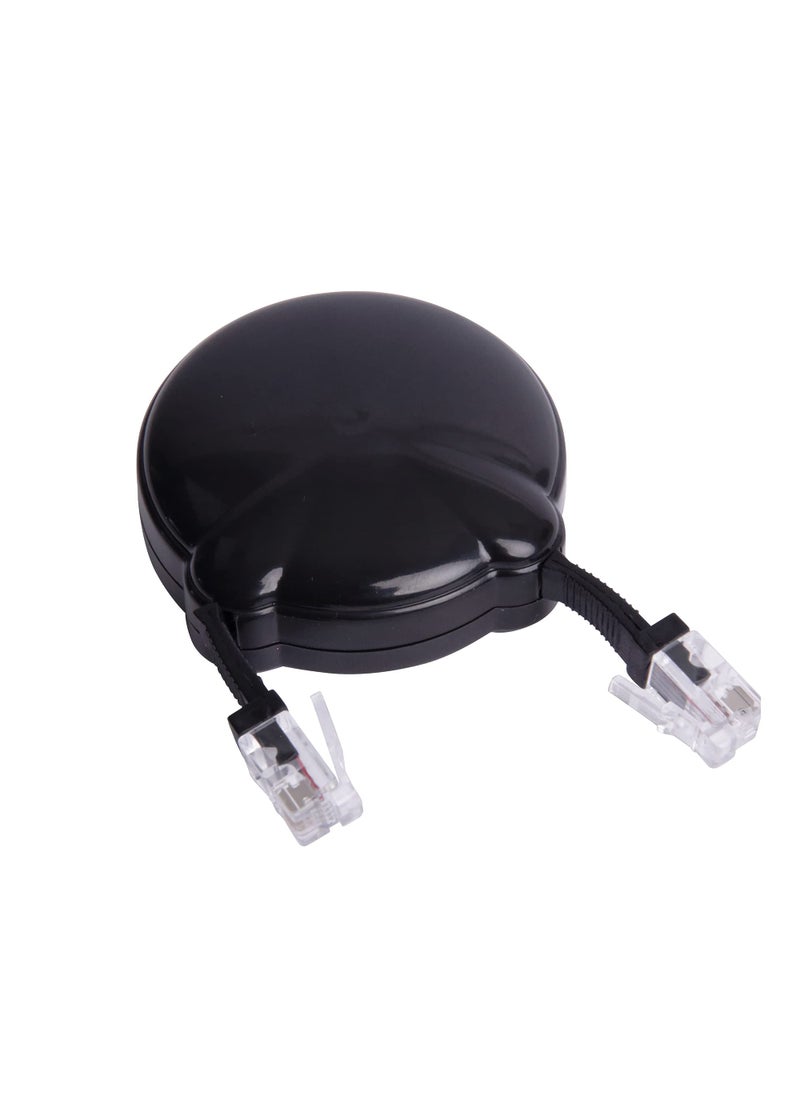 Softalk Softalk Cord Manager Retractable Phone Cord Detangler Cable for Landlines and Office Telephones, Black, 8 ft  - Image 1
