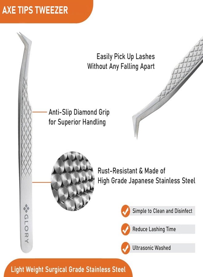 Glory Axe Tips Volume Boot Tweezer, Professional Lash Tweezers for Volume Eyelash Extensions, Stainless Steel Tool for Lash Artists and Professionals - Image 5