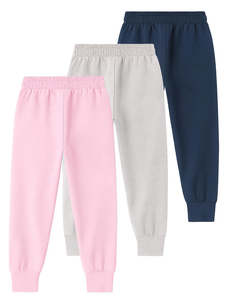 Kuchipoo Girls Track Pants - Pack of 3 (KUC-LOW-148, 5-6 Years, Multi-Colored) - Image 2