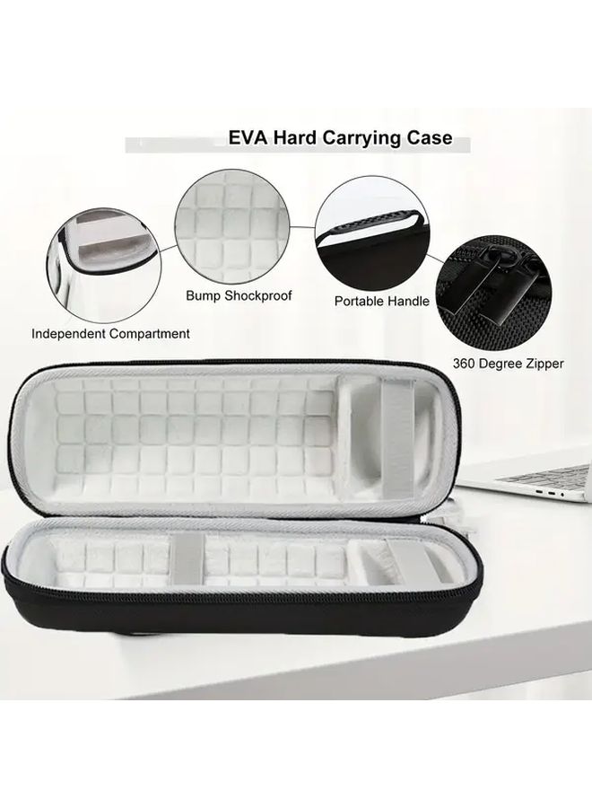 Black Shockproof Travel Speaker Case For JBL Flip Series Multiple Compartments - Image 2