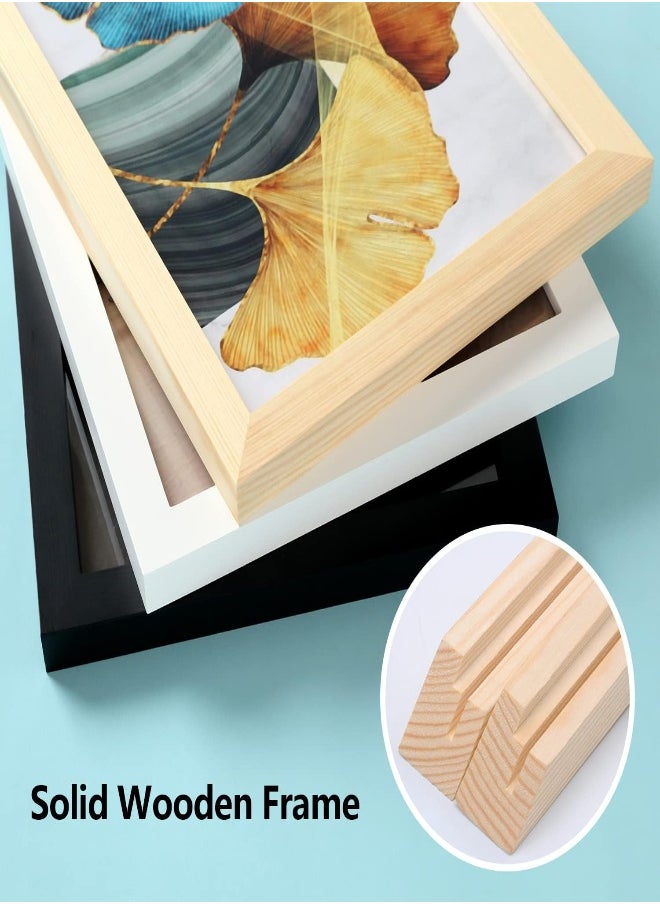 AKDC - Cispree Photo Frame, A4 Wooden Picture Frames With Plexiglass Clear Sheet,Large Poster/Documents Frame For Family/Photo A4(21 * 29.7Cm)-Black - Image 1
