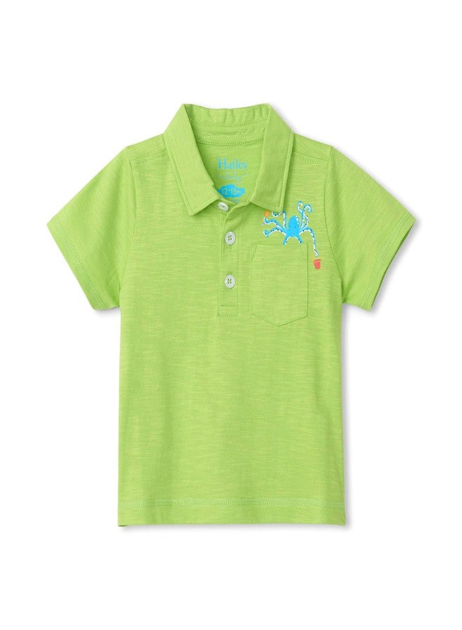 Hatley Baby Boys' Polo, Ocean Octopus, 6-9 Months
