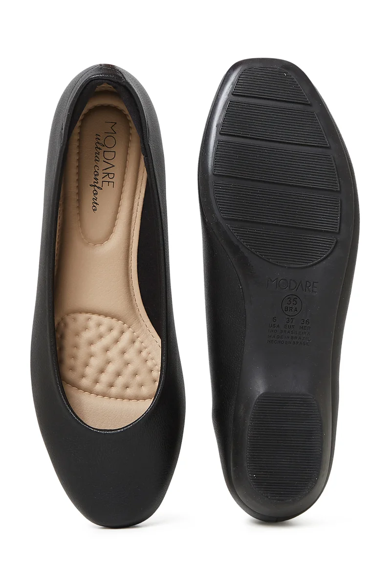 Modare  MODARE Low Heel Shoes for Ladies – BLACK Shoes with Slip On | Comfortable PU Upper & TPR Sole for Women | Best Price UAE