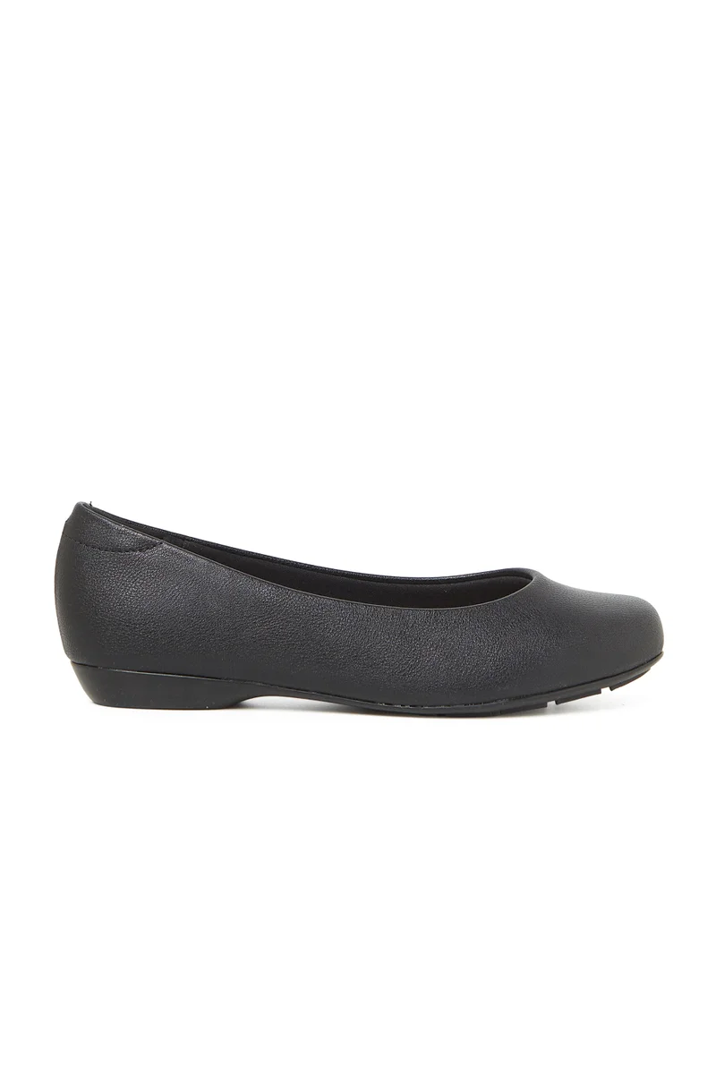 MODARE MODARE Low Heel Shoes for Ladies – BLACK Shoes with Slip On | Comfortable PU Upper & TPR Sole