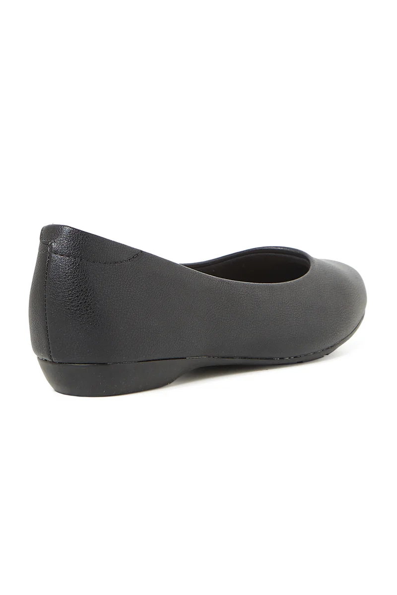 Modare  MODARE Low Heel Shoes for Ladies – BLACK Shoes with Slip On | Comfortable PU Upper & TPR Sole for Women | Best Price UAE