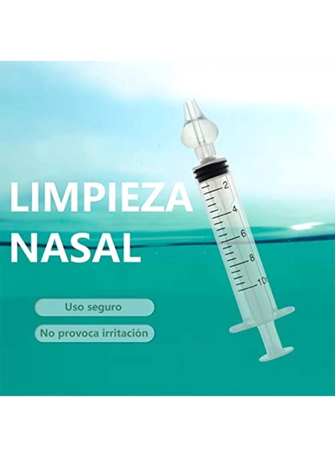 حقنة غسل الأنف قابلة لإعادة الاستخدام منظف أنف الأطفال جهاز غسل الأنف حقنة شفط (4 وحدات) - Image 3