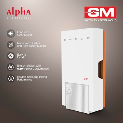 GM 4026 Musical Door Bell for Home | Wired Electric Door Chime | Melody Sound | Sleek White Design | Wall Mount Installation | 240V AC | Durable & Energy Efficient - Image 4