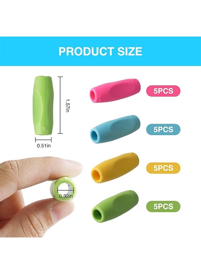 20PCS Pen Grips , Ergonomic Silicone Finger Cushion for Writing, Pencil Grippers - Image 2