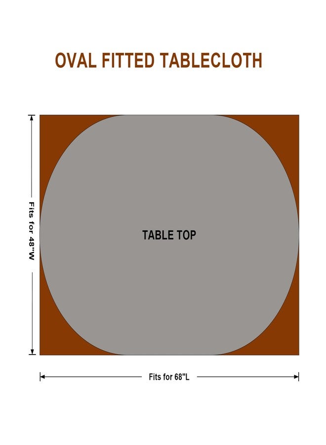 Klmnop Clear Oval Vinyl Fitted Tablecloth with Chair Leg Anti-Slip Bandage, Fits 48 x 68 Inch Oval Table, Waterproof Elasticized Table Cover Tablecloth Protector for Oval Dinner Table(Clear) - Image 4