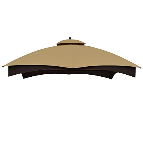 AbcCanopy غطاء بديل لهيكل السقف من ABCCANOPY لحديقة Lowe's Allen Roth #GF-12S004B-1، بيج - Image 1