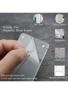 LAGIPA Polaroid Picture Frame Magnetic Magnetic Instax Mini Frame 2X3 Acrylic Refrigerator Magnet Frame For Fujifilm Instax Films Fridge Sticker 2.36 X 3.54 Inch [4 Pack 8Pcs]  - Image 5