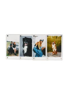 LAGIPA Polaroid Picture Frame Magnetic Magnetic Instax Mini Frame 2X3 Acrylic Refrigerator Magnet Frame For Fujifilm Instax Films Fridge Sticker 2.36 X 3.54 Inch [4 Pack 8Pcs]  - Image 2